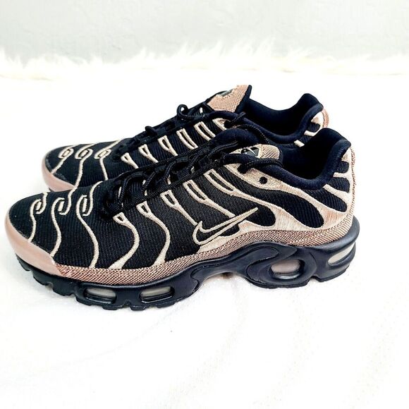 Nike Air Max Plus TN 6.5 Black Rose Gold Mesh Lace-Up‎ Running Worn Once - Picture 5 of 9